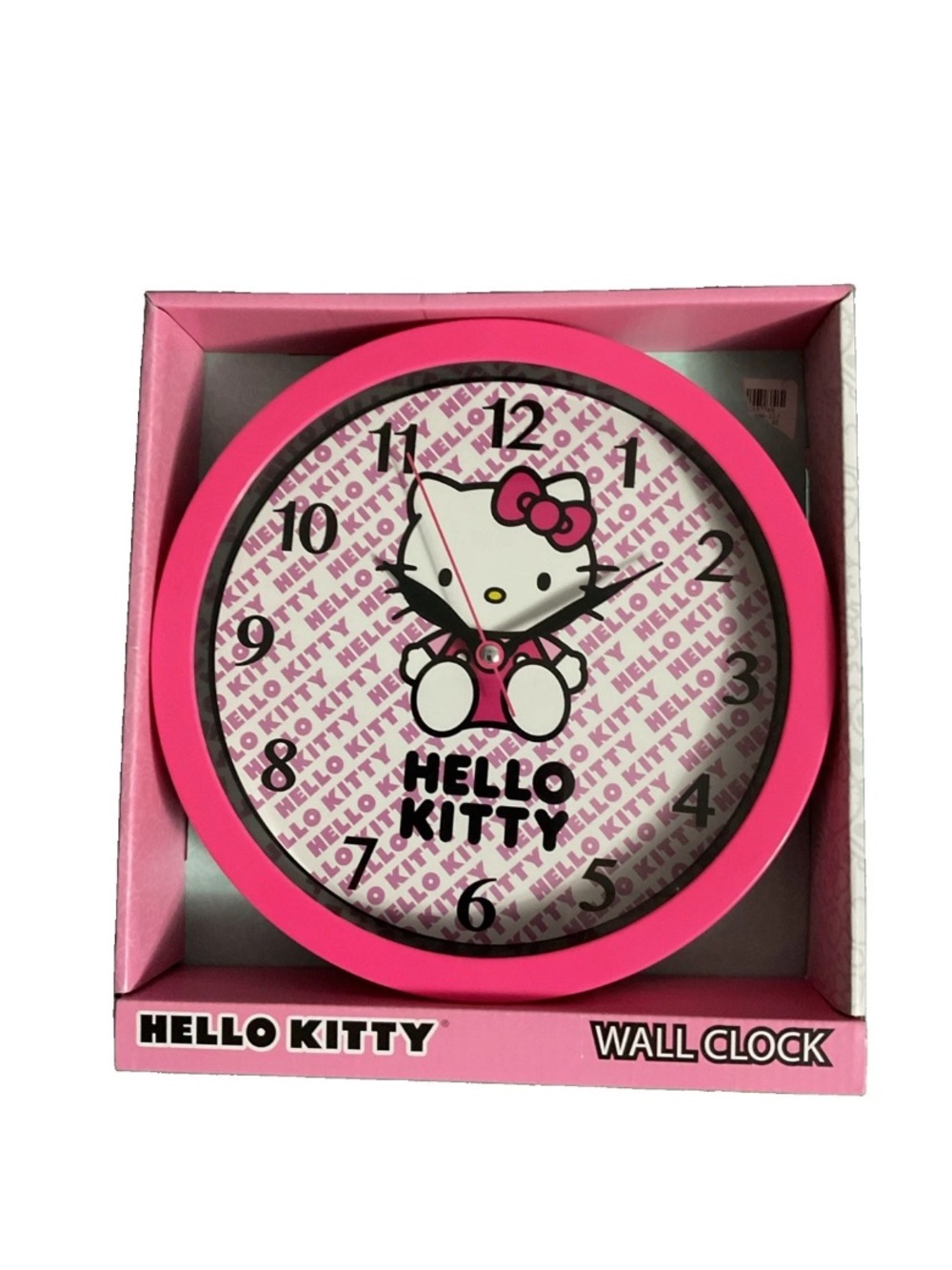 Hello Kitty Hot Pink Character Wall Analog Battery Operated Round Clock